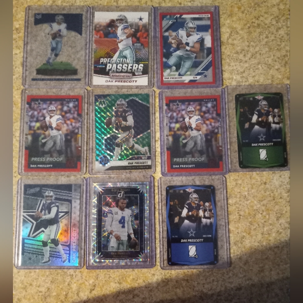 Dak Prescott Football Trading Card Lot